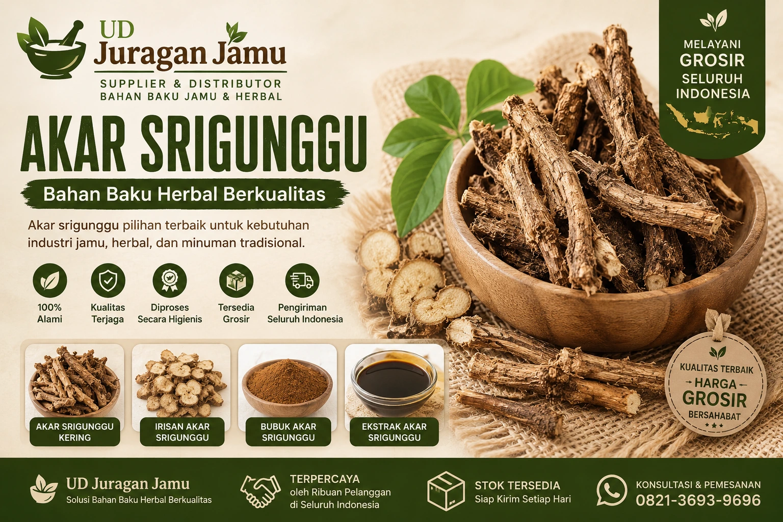 manfaat akar srigunggu