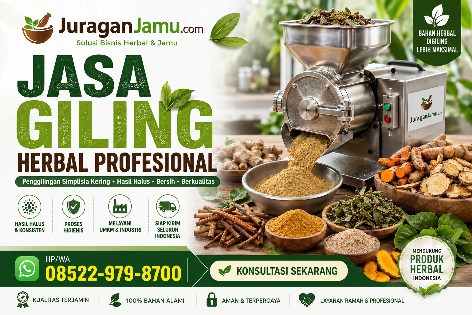 jasa giling jamu herbal