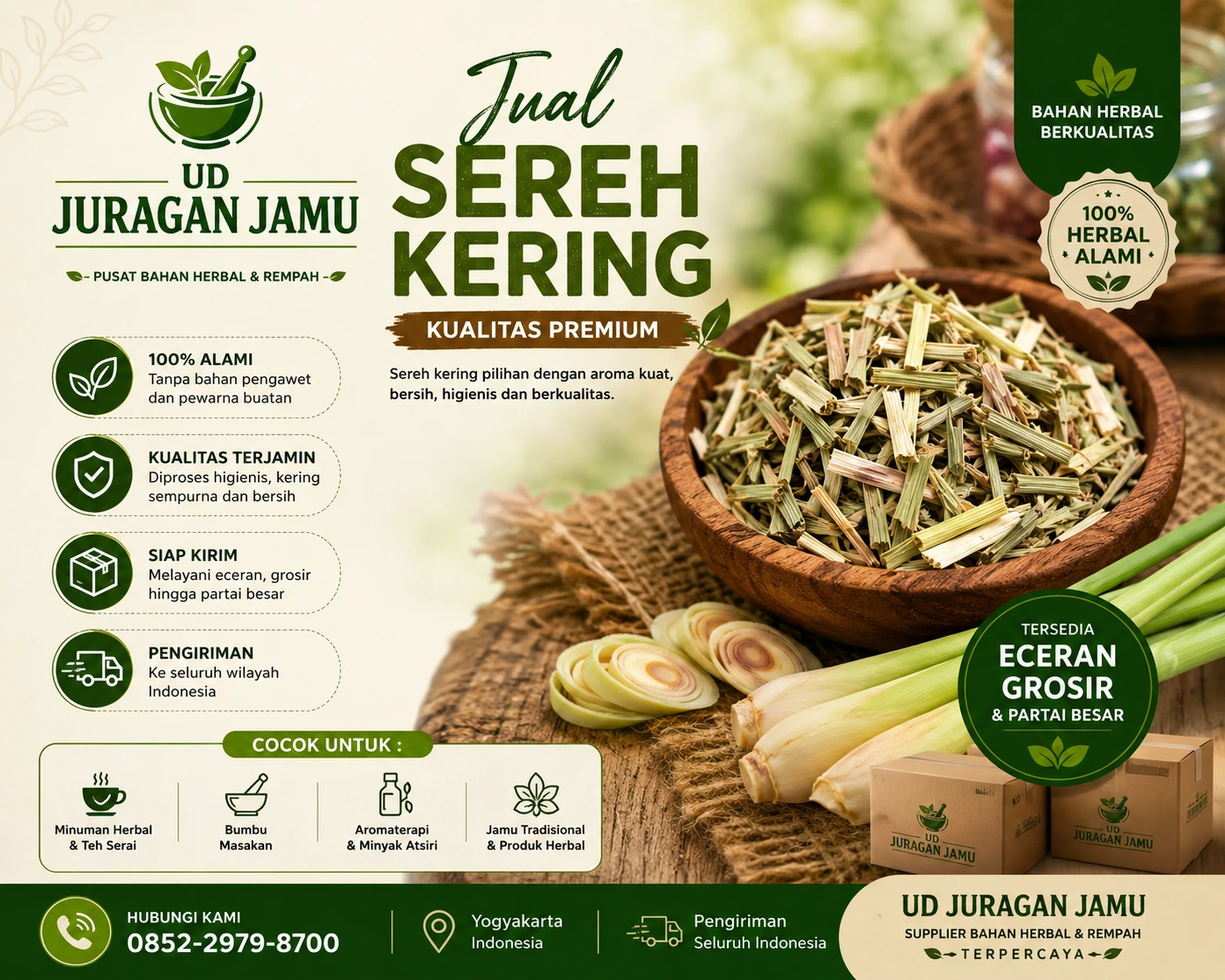 jual sereh kering