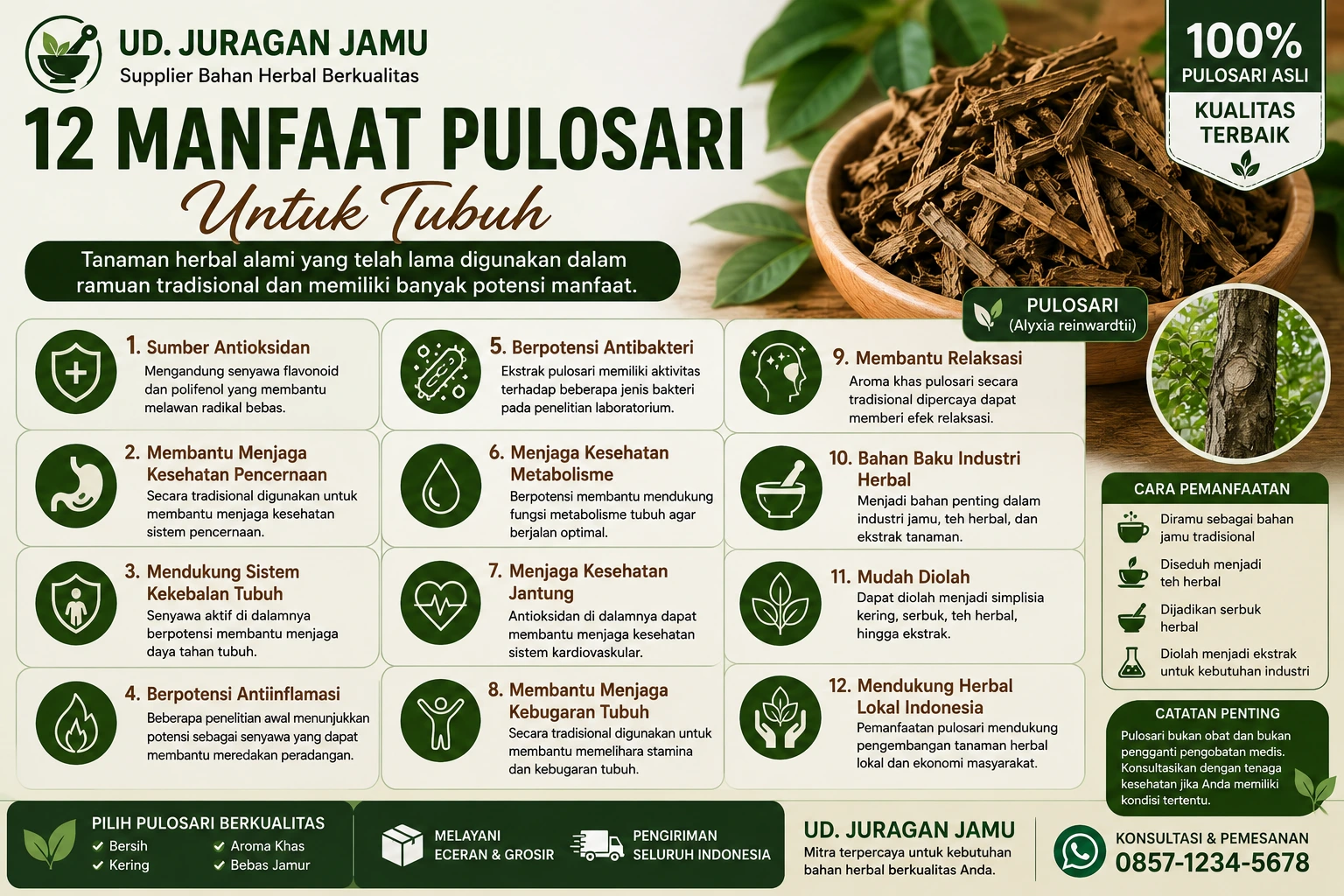 manfaat pulosari untuk kesehatan