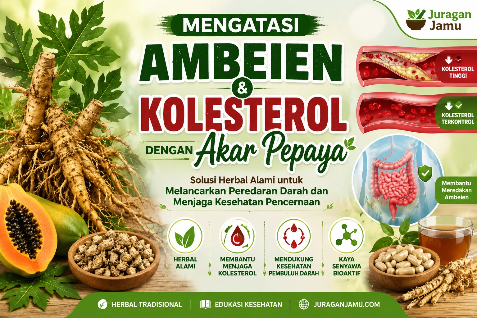akar pepaya untuk ambeien