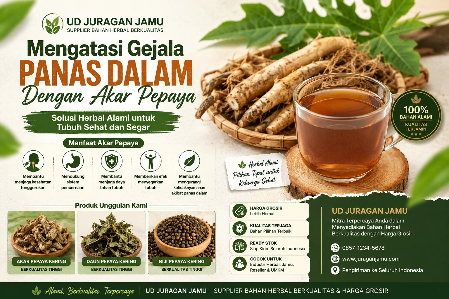 akar pepaya untuk demam