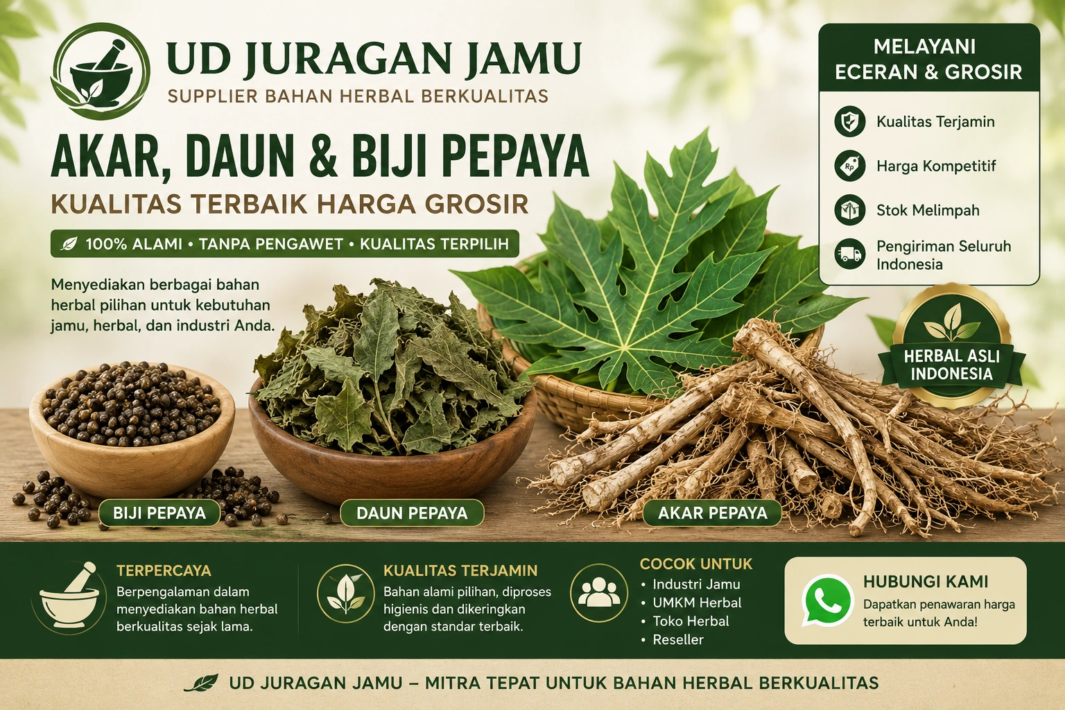 akar pepaya untuk kejantanan