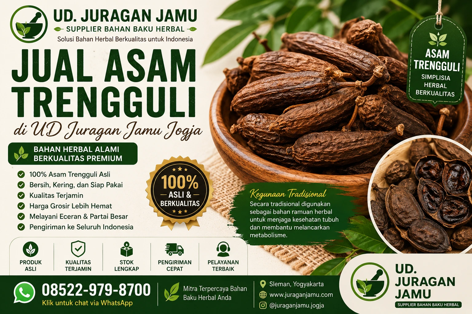 jual asam trengguli ud juragan jamu