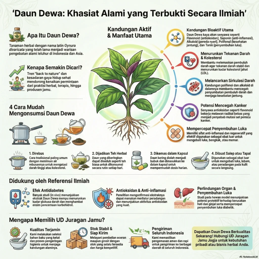 supplier daun dewa