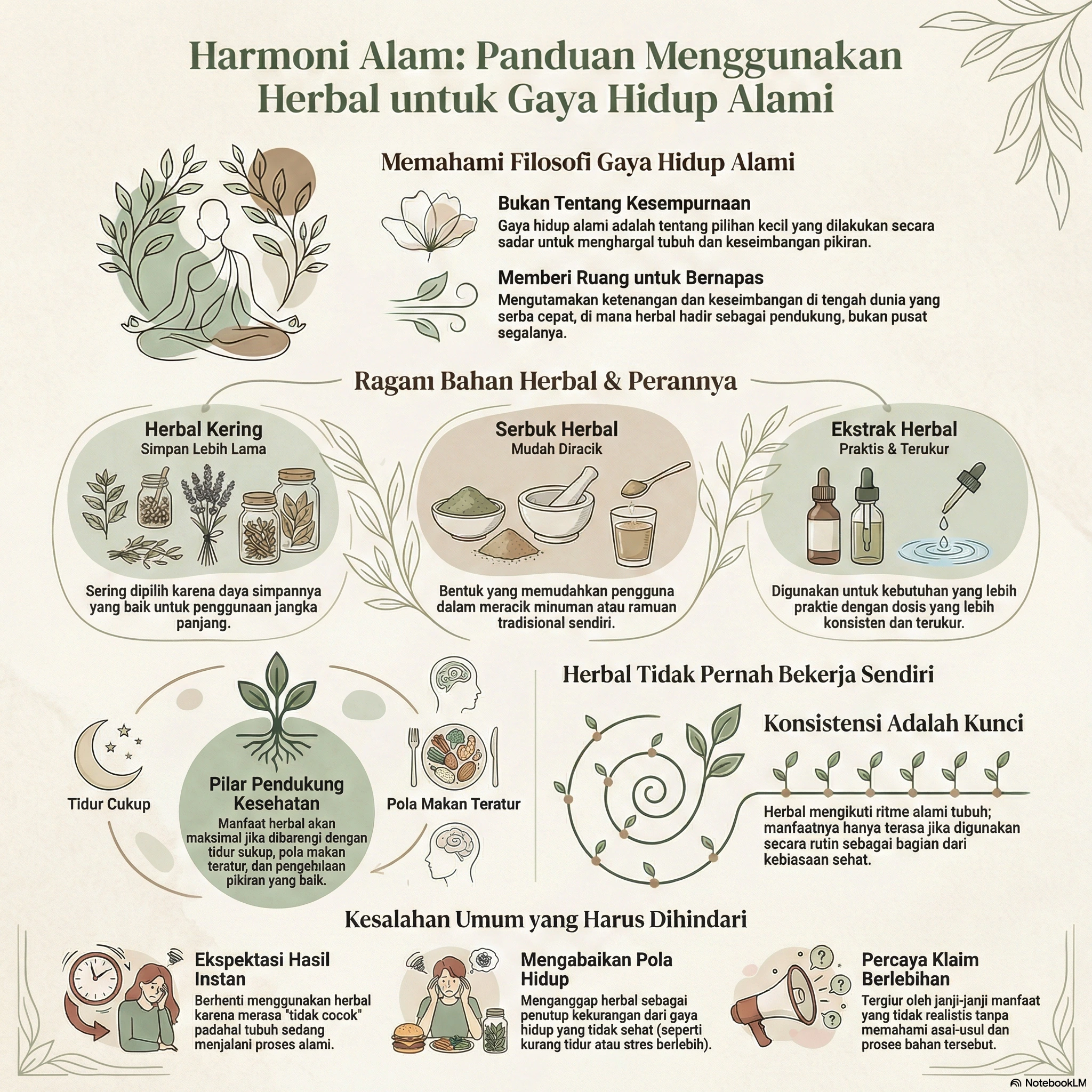 bahan herbal pendukiung gaya hidup alami