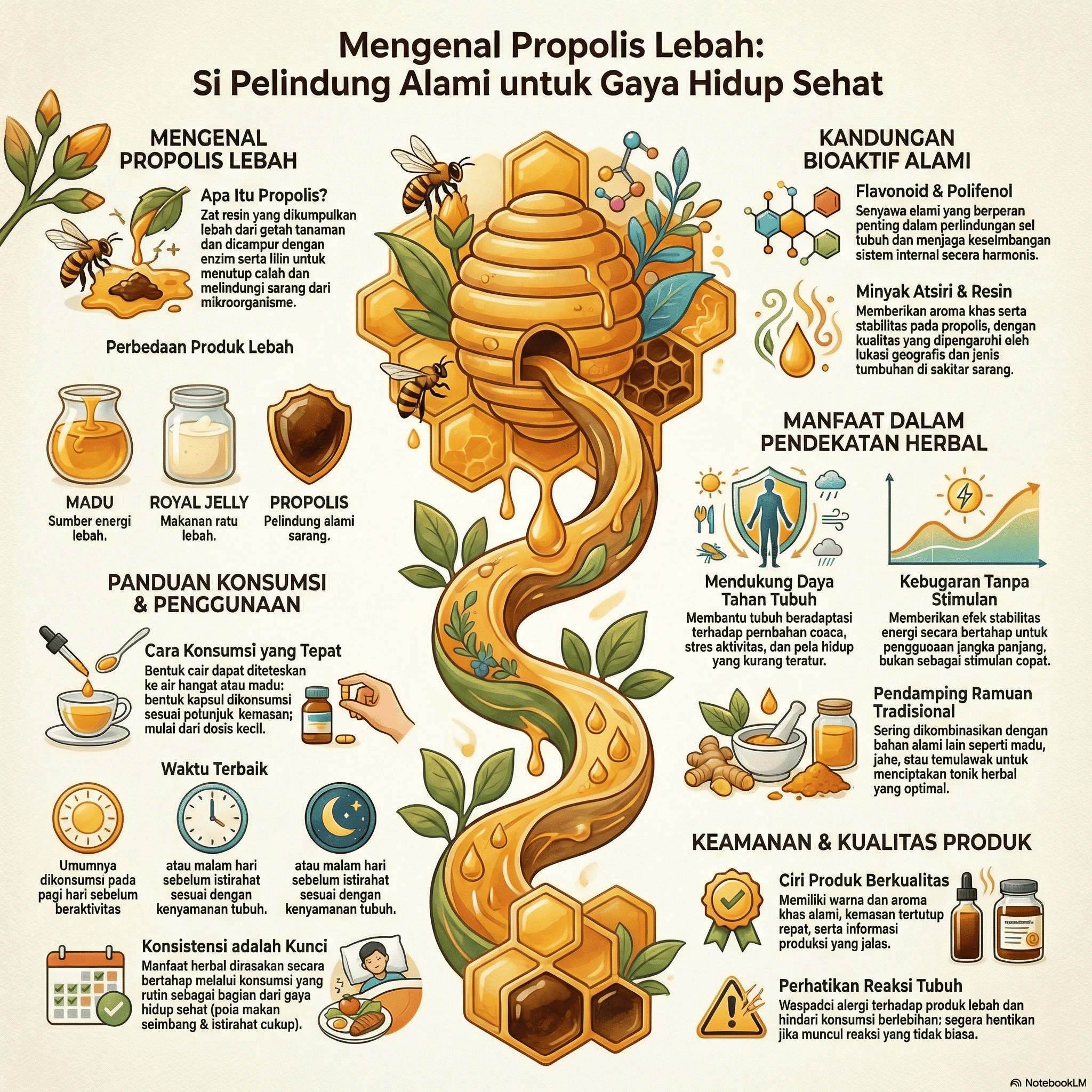 propolis lebah manfaat kandungan dan cara konsumsinya