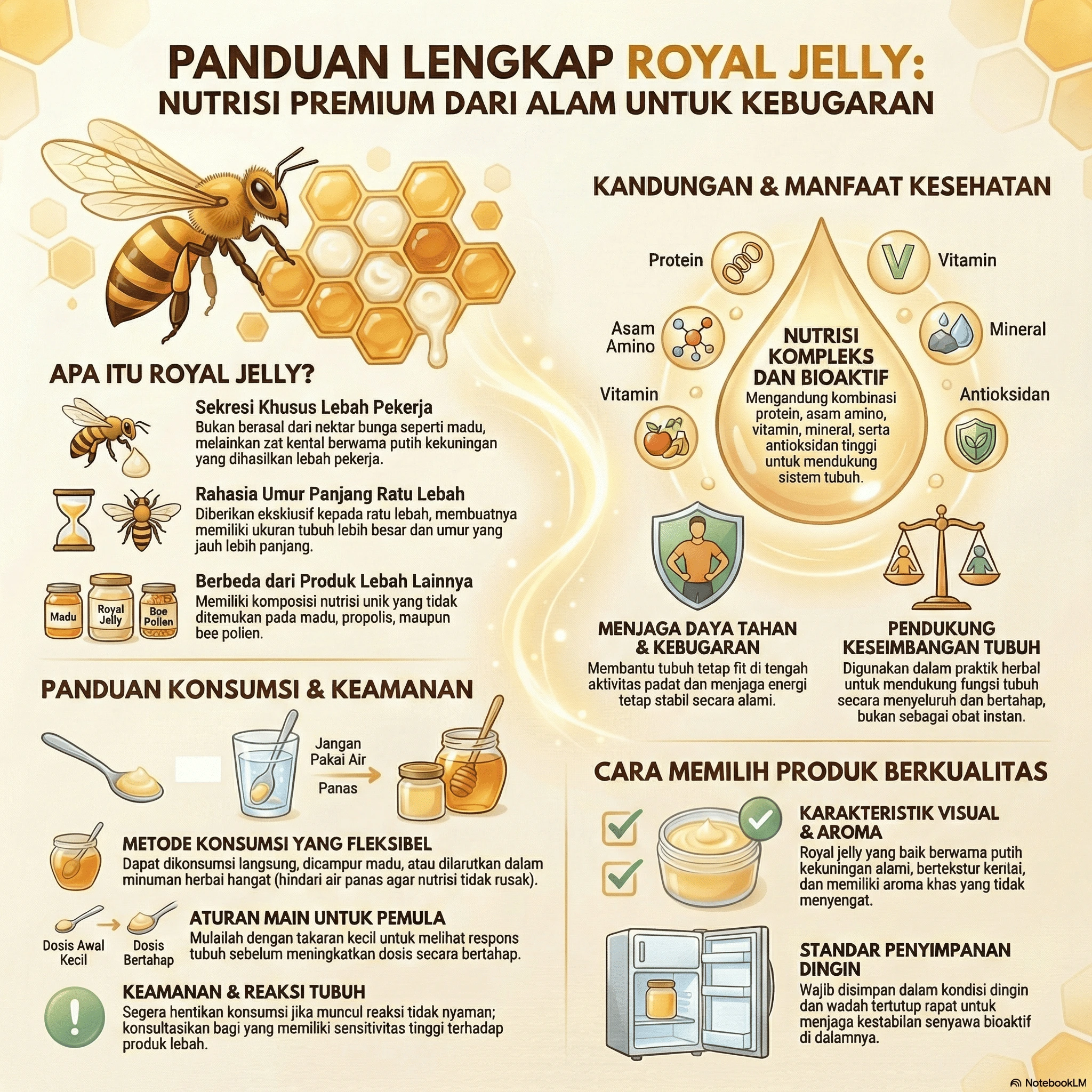 royal jelly manfaat kandungan cara konsumsinya