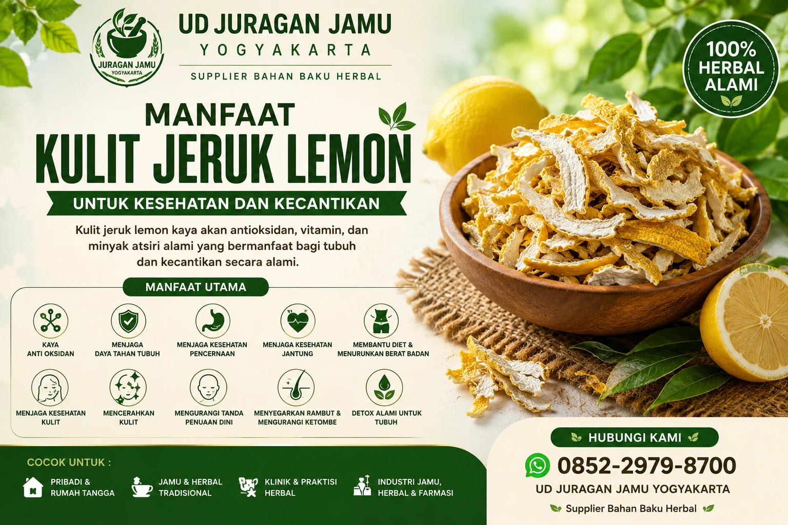 manfaat kulit jeruk lemon