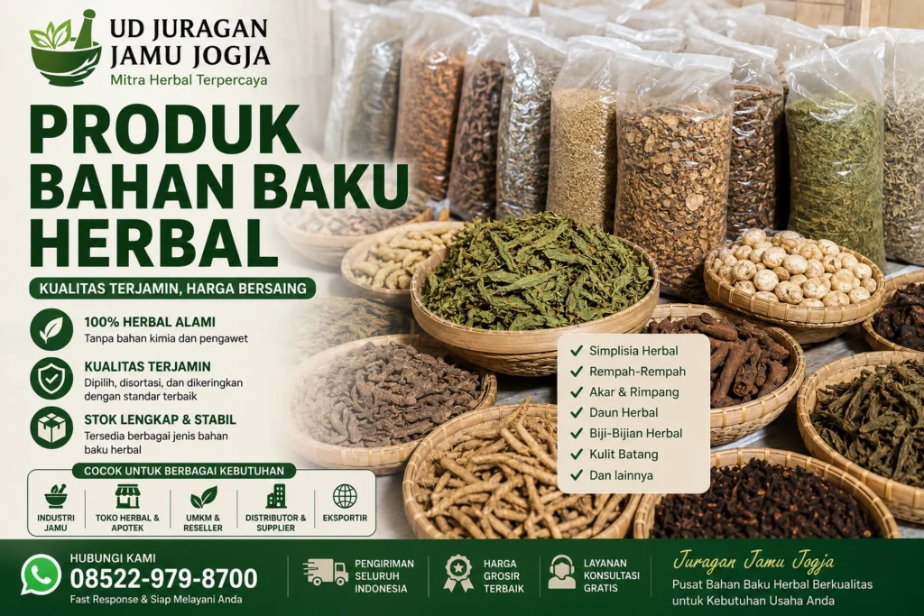bahan baku jamu herbal ud juragan jamu jogja