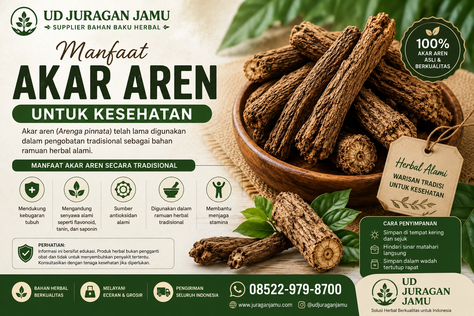 manfaat akar aren untuk kesehatan