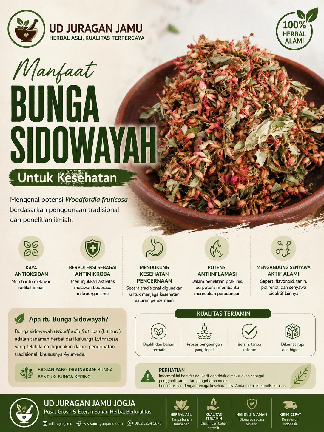 manfaat bunga sidowayah