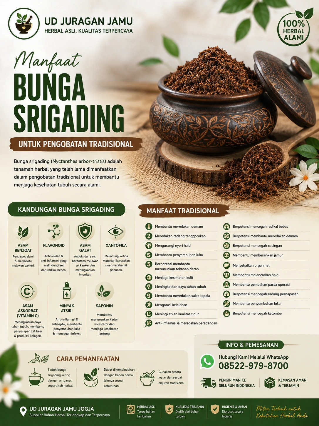 manfaat bunga srigading