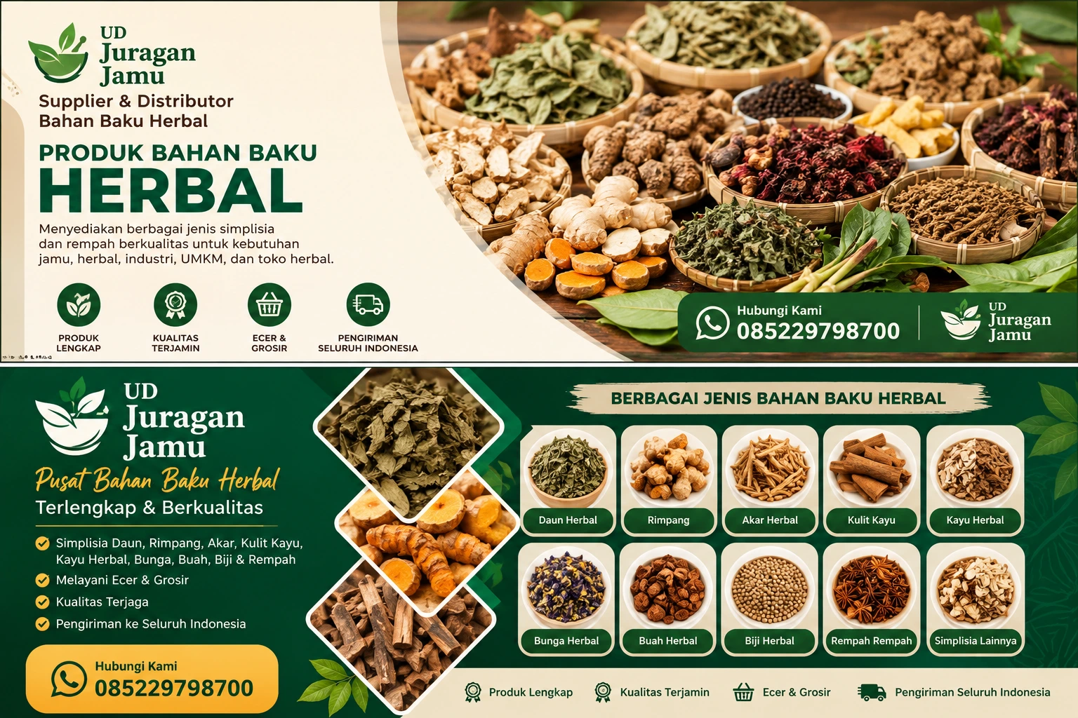 produk bahan baku herbal ud juragan jamu